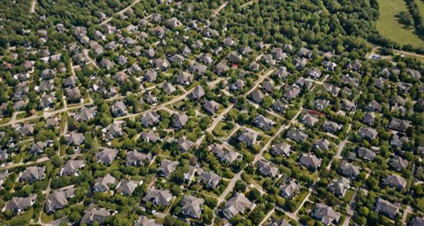 Arkansas landscape aerial view